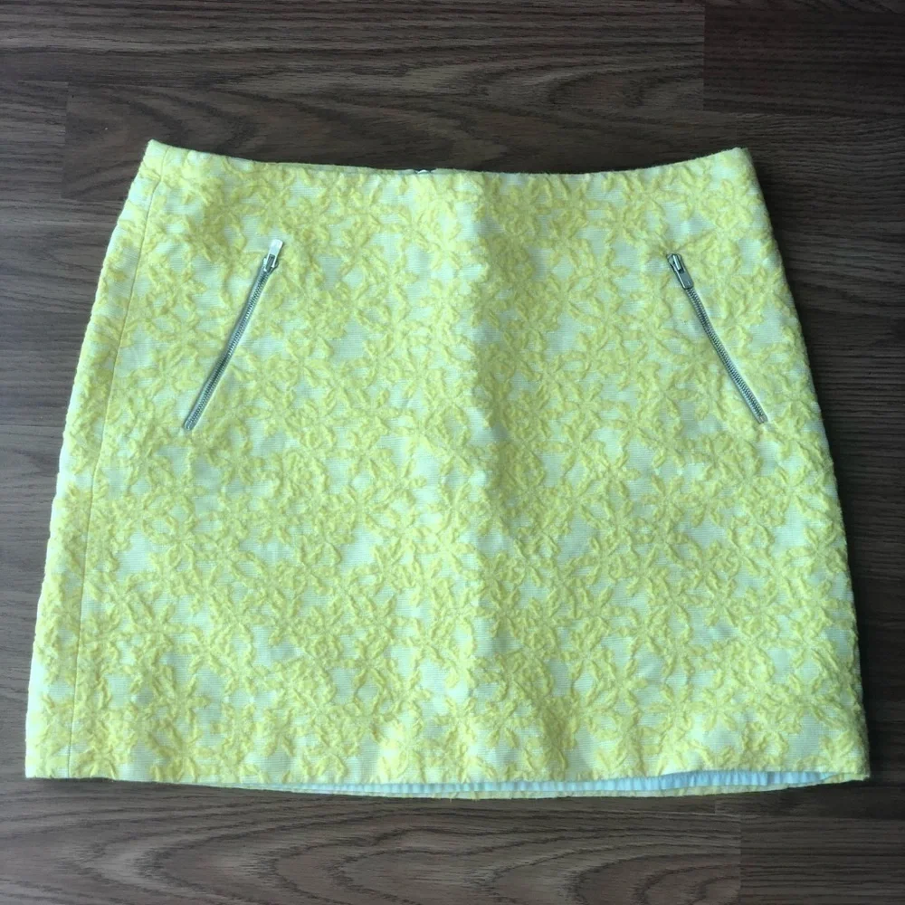 Bonpoint Yelow Jaquared Skirt and Matching Jacket